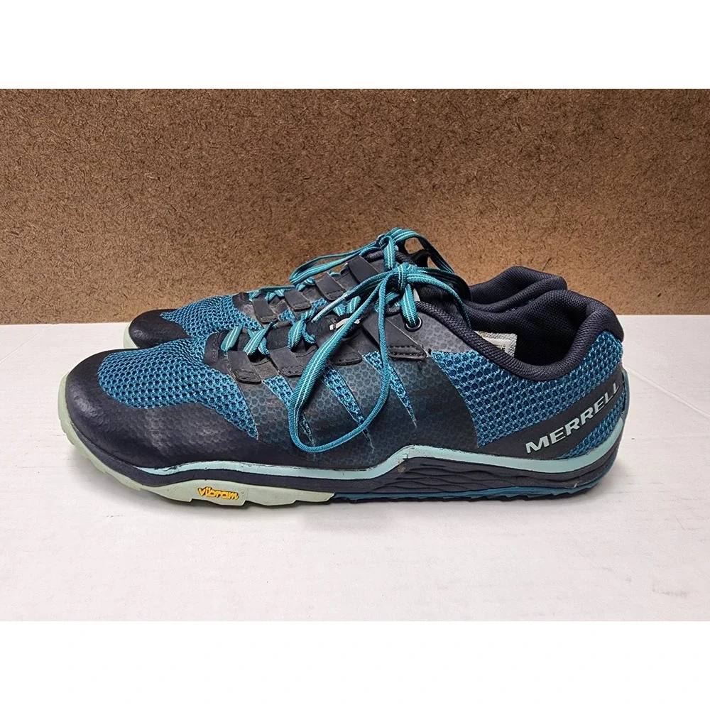 Merrell Trail Glove Barefoot Sneakers Teal Blue Mesh Minimalist Sz 10